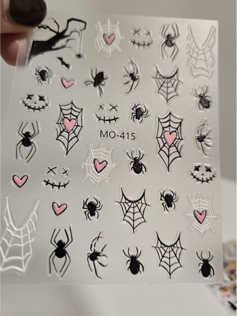 Spider Web Nail Sticker Sheet - Picture 2 of 2
